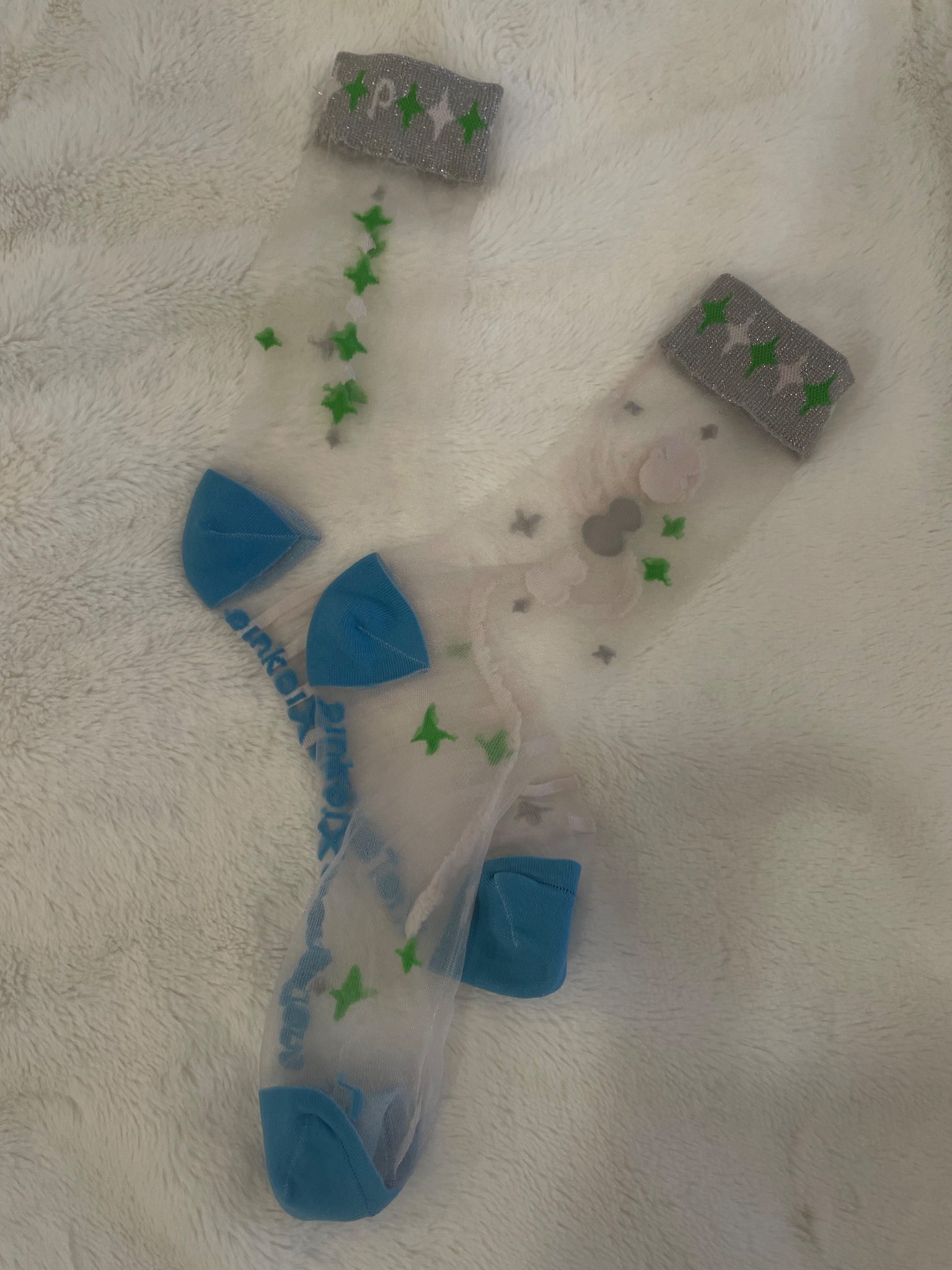 海洋波浪透膚打底襪 2